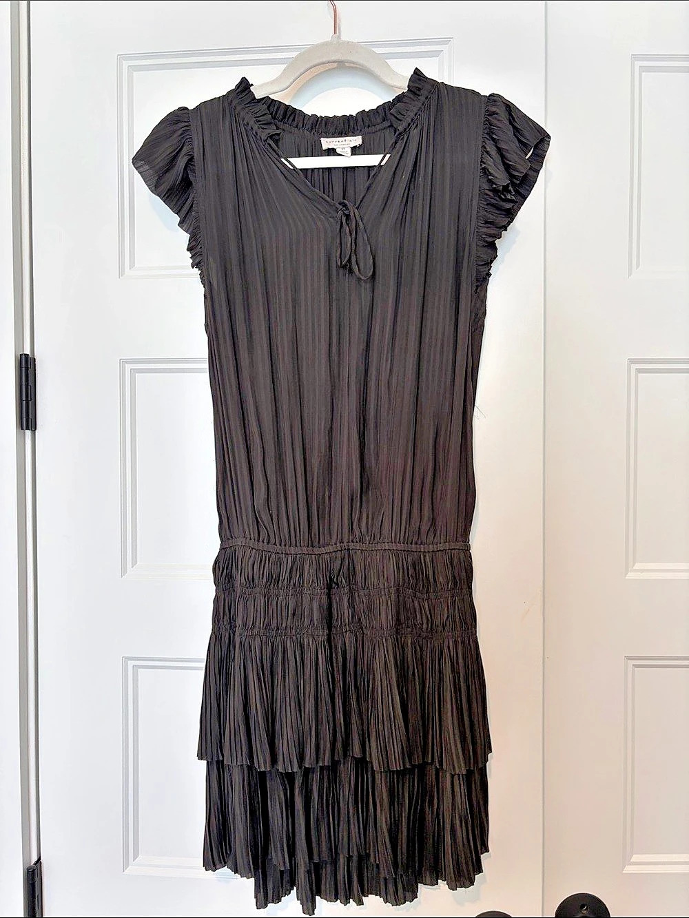 Current Air Pleated Mini Dress in Black Size XS